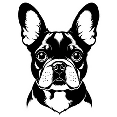 Silhouette French Bulldog Sticker Die Cut Vinyl Decal