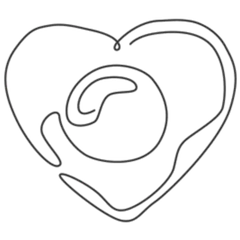 Single Line Drawing Sunny Side Up Egg Breakfast Sticker Die Cut Vinyl Decal