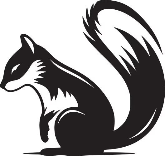 Skunk - black and white isolated  Die Cut Vinyl Decal