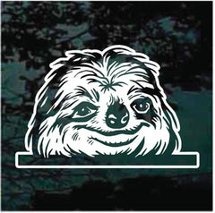 Sloth In The Window Decals | Die Cut Vinyl Decal