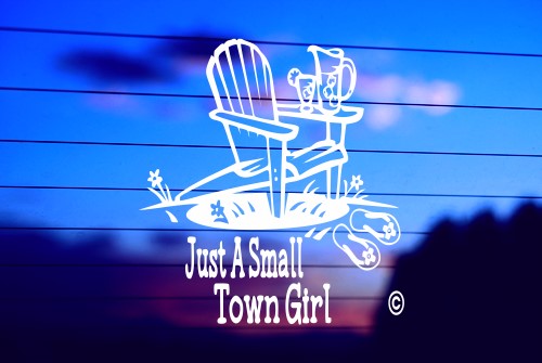 Small Town Girl vinyl die cut decal for cars trucks laptops windows