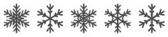 Snowflakes Icons Set Black Winter Silhouettes Sticker Die Cut Vinyl Decal