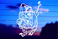 SpongeBob Football vinyl die cut decal for cars trucks laptops windows