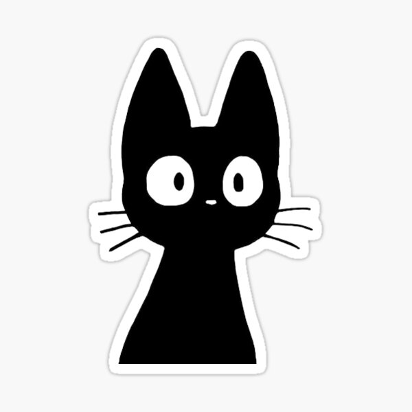 black cat doodle designed  Die Cut Vinyl Decal