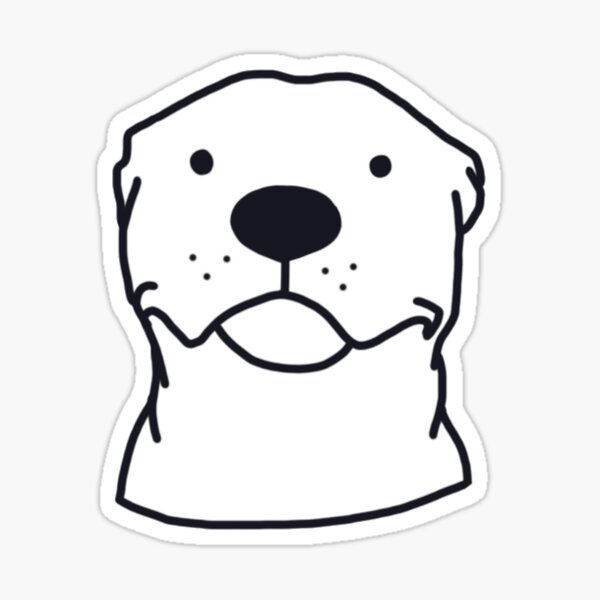 Black and White Dog Die Cut Vinyl Decal