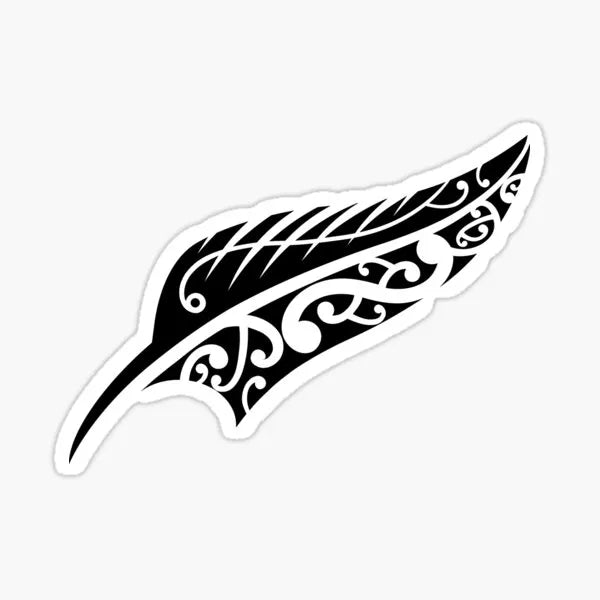 New Zealand Kiwi Fern all black tattoo Die Cut Vinyl Decal