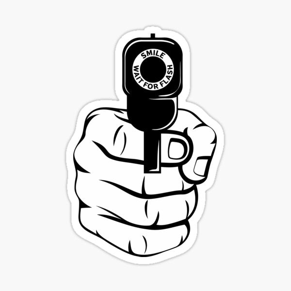 Item preview, The gun is ready " Smile Die Cut Vinyl Decal