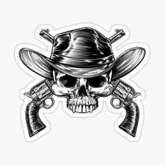Skull Guns designed and  Die Cut Vinyl Decal
