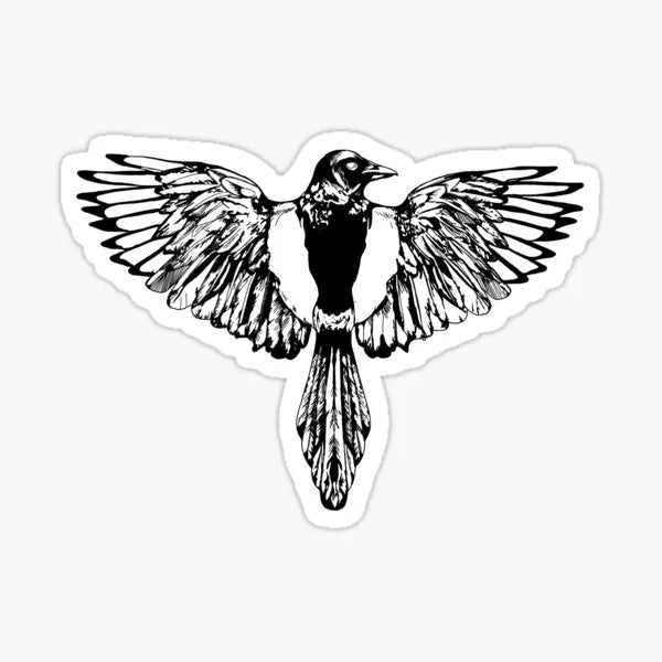 A beautiful Magpie Bird designed Die Cut Vinyl Decal