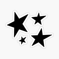 Item preview, black star sticker pack   Die Cut Vinyl Decal