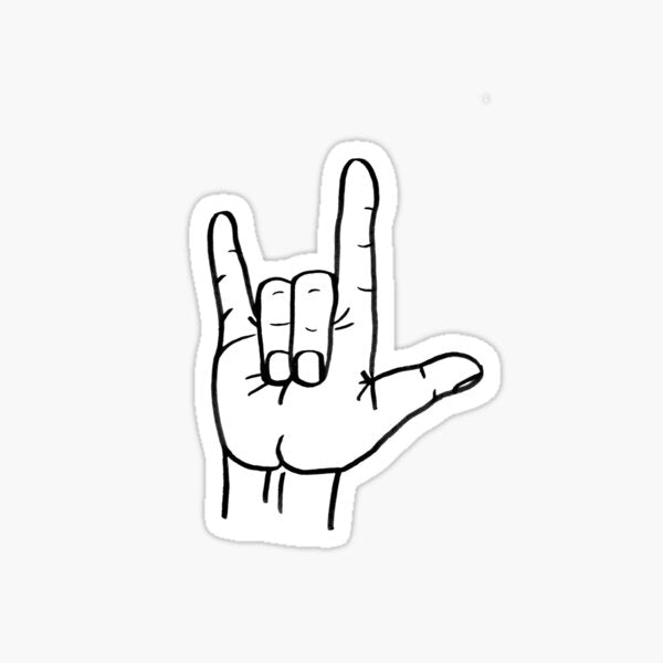 I Love You Sign designed   Die Cut Vinyl Decal