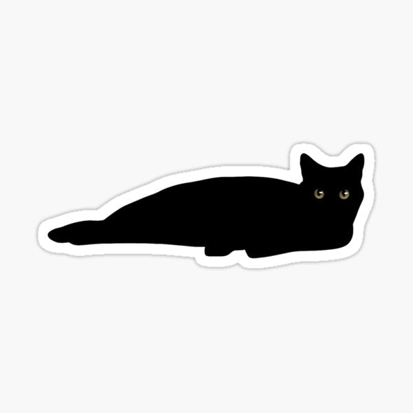 Item preview, Black Cat Lying Down  Die Cut Vinyl Decal