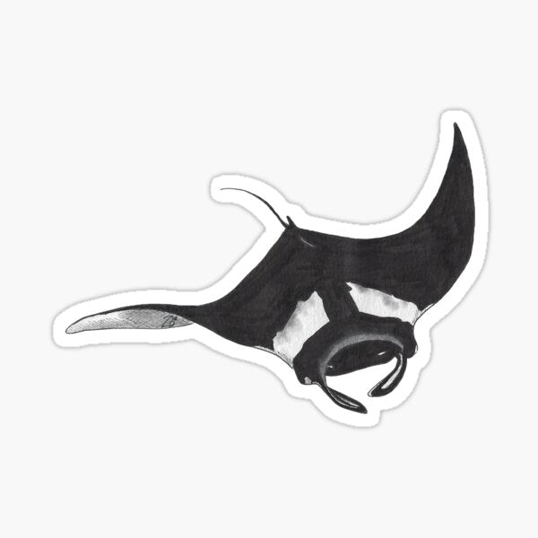 Oceanic Manta ray designed  Die Cut Vinyl Decal