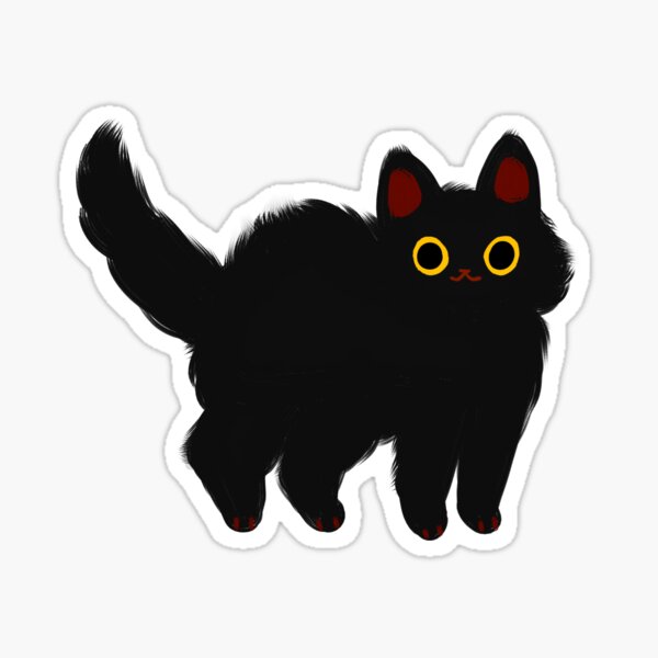 Item preview, fluffy black cat designed  Die Cut Vinyl Decal