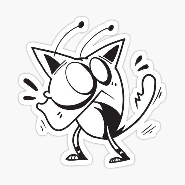 Item preview, Crazy Doodle Cat 7  Die Cut Vinyl Decal
