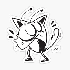 Item preview, Crazy Doodle Cat 7  Die Cut Vinyl Decal