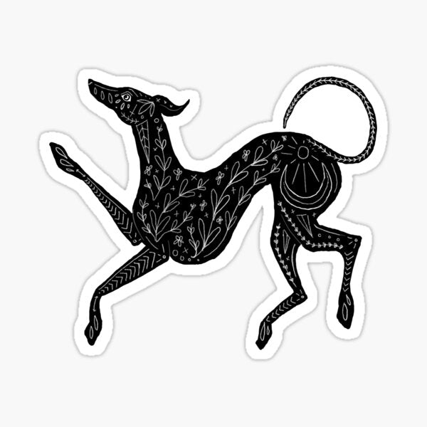 Greyhound designed and sold by Bee Bat.  Die Cut Vinyl Decal