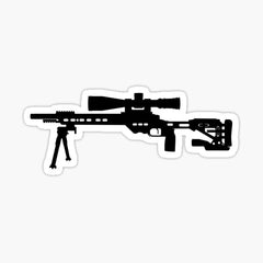 Precision rifle, military  Die Cut Vinyl Decal
