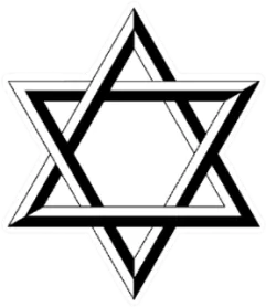 Star Of David Simple Black Jewish Symbol Sticker Die Cut Vinyl Decal