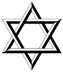 Star Of David Simple Black Jewish Symbol Sticker Die Cut Vinyl Decal