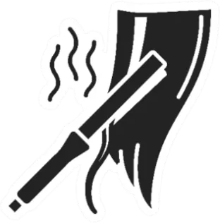 Straighten Hair Black Glyph Hair Iron Sticker Die Cut Vinyl Decal