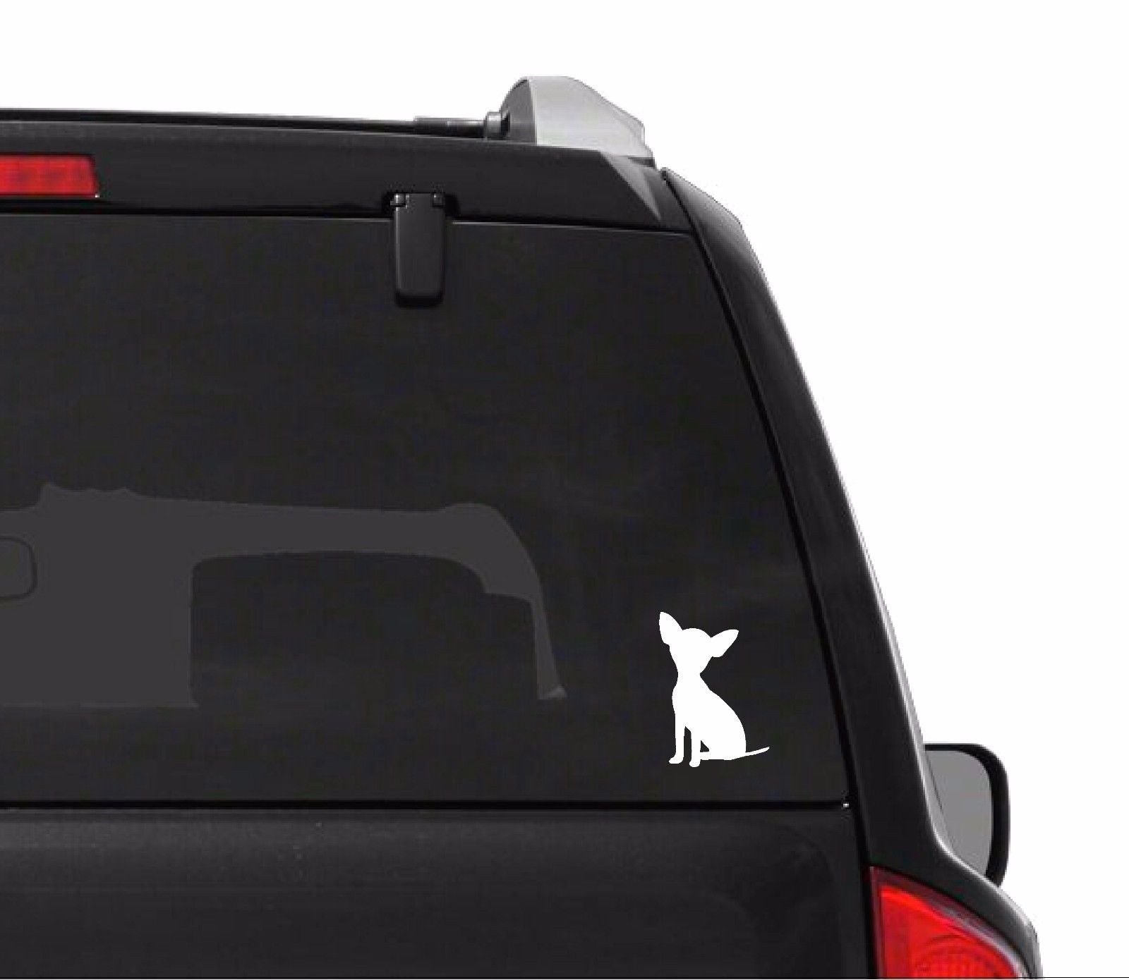 teacup‑chihuahua‑vinyl‑decal size options for cars trucks laptops