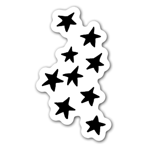 A group of cute hand drawn  Die Cut Vinyl Decal