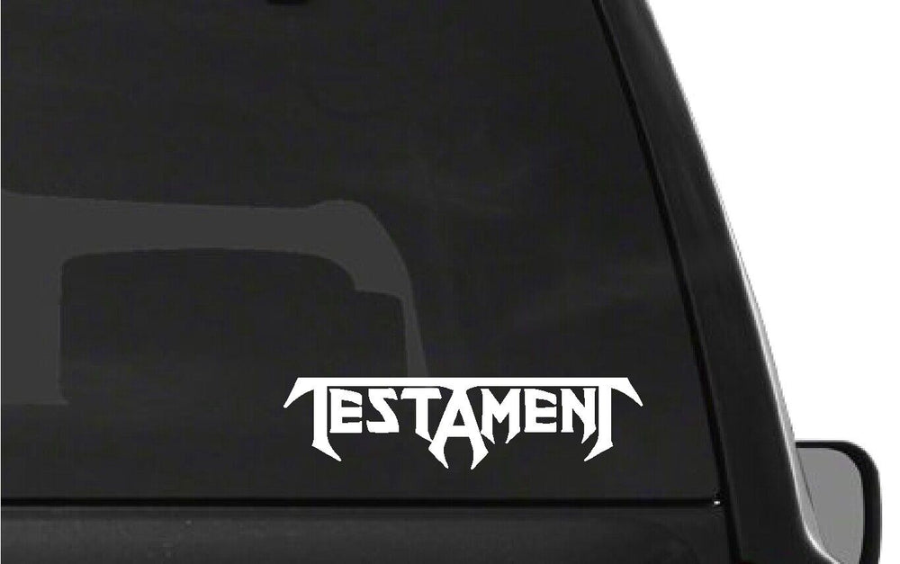 testament‑metal‑band‑vinyl‑sticker size options for cars trucks laptops