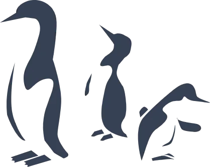 Three Penguins Only Black Sticker Die Cut Vinyl Decal