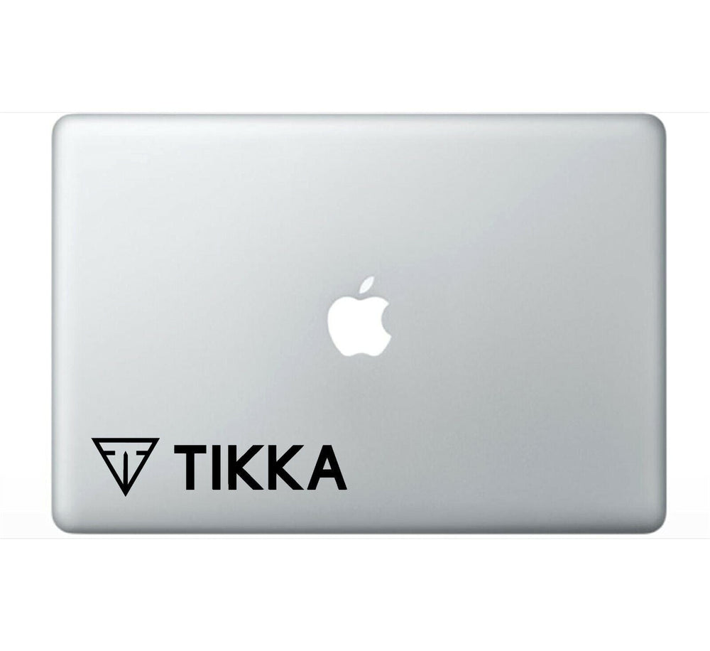 tikka‑emblem‑vinyl‑sticker applied on car window outdoor waterproof