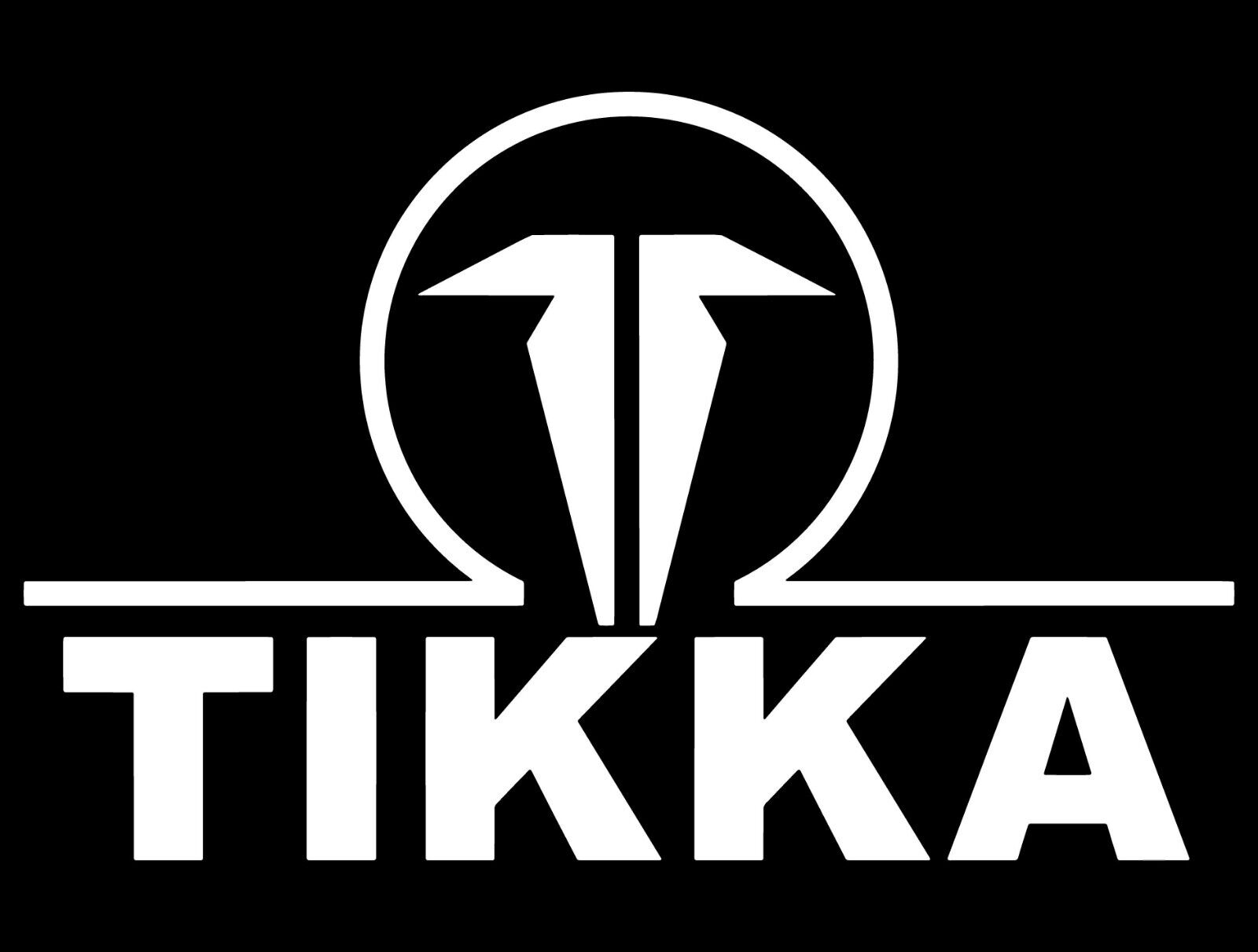 tikka-logo-vinyl-sticker white die cut decal for vehicle windows laptops