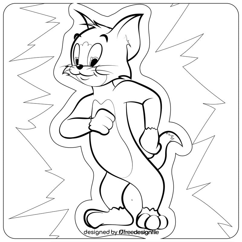 Tom and Jerry drawing black and white  Die Cut Vinyl Decal