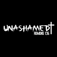 unashamed cross romans 1:16 vinyl decal white die cut Christian sticker for vehicles and laptops