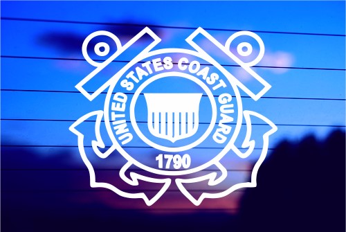 U.S. Coast Guard vinyl die cut decal for cars trucks laptops windows