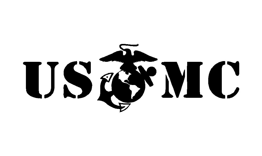 usmc‑military‑vinyl‑decal black waterproof for cars trucks laptops