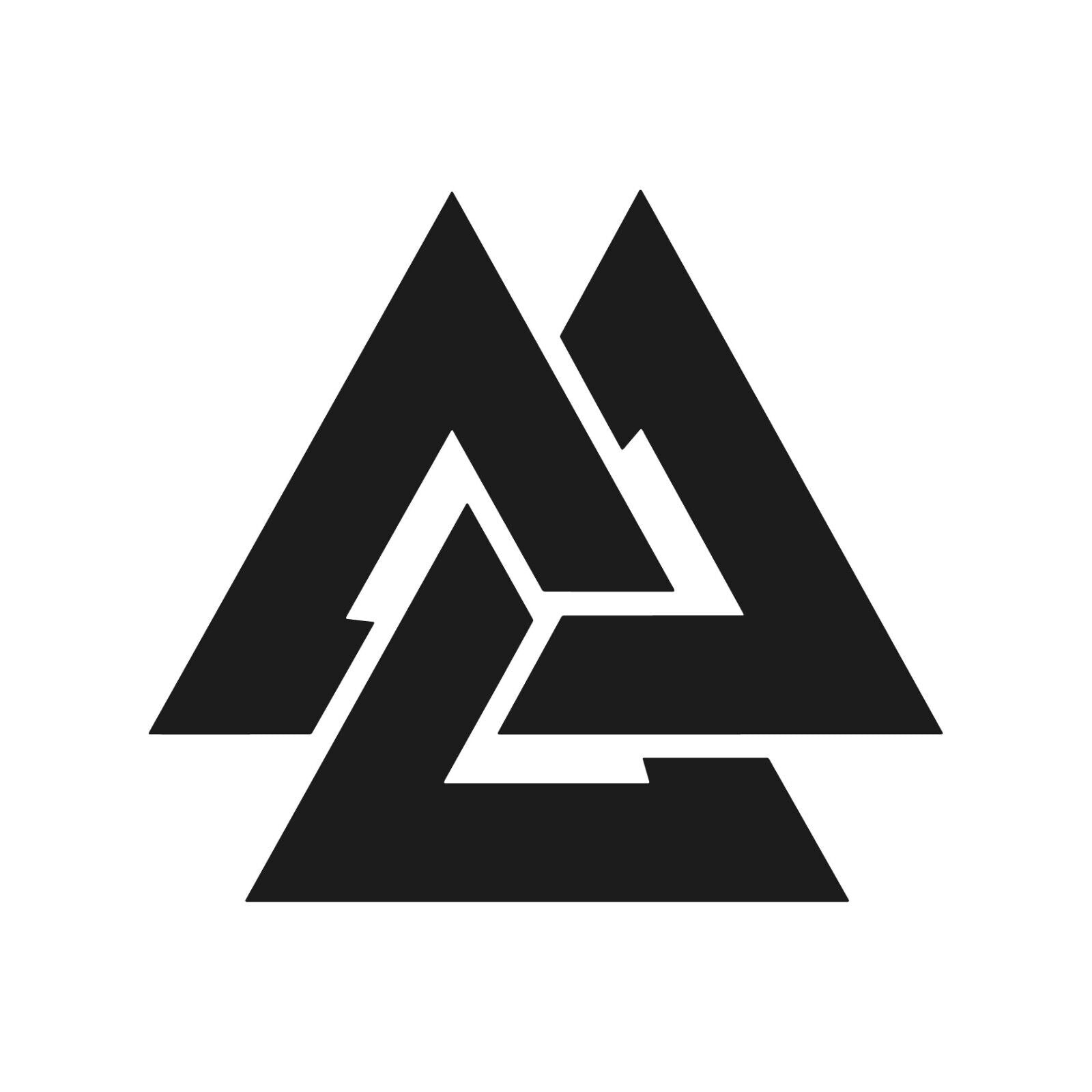 valknut vinyl symbol decal black die cut vinyl sticker Norse Odin symbol for cars trucks windows