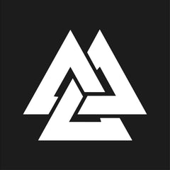 valknut vinyl symbol decal white die cut vinyl sticker Norse mythology symbol for vehicles windows laptops