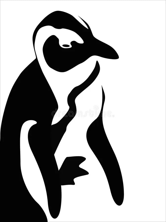 Black and white penguin  Die Cut Vinyl Decal