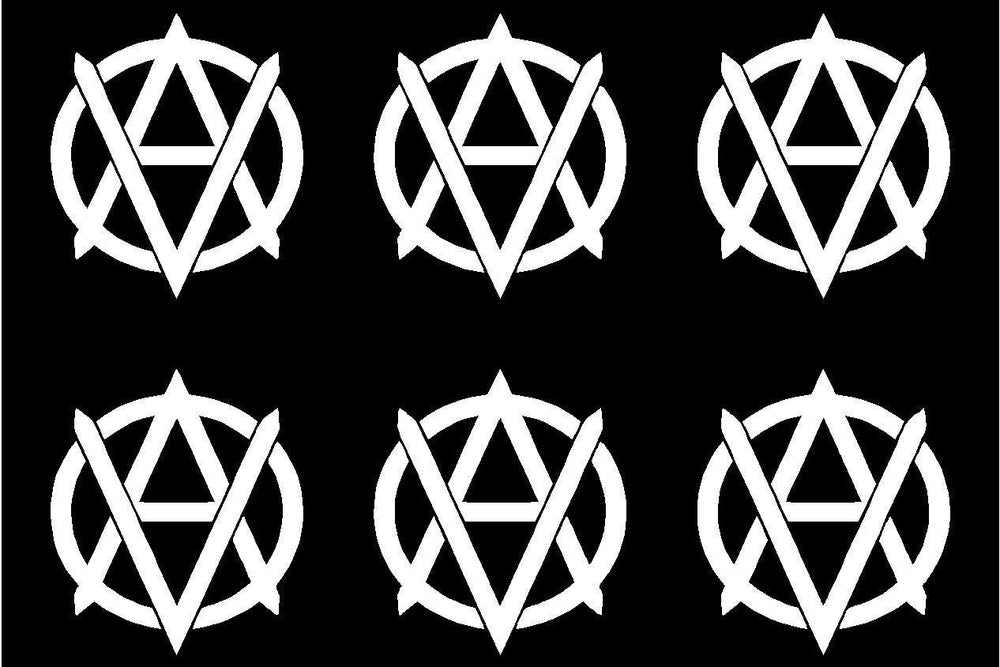 vegan‑anarchist‑vinyl‑sticker‑applied‑on‑car‑window‑and‑laptop