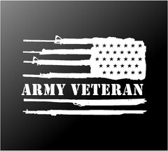 Army Veteran Reversed US Flag Vinyl Die Cut Vinyl Decal/ Bumper For Windows, Cars, Trucks, Laptops, Etc.