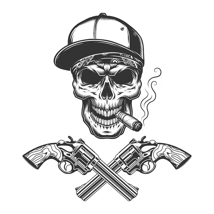 Free Vector vintage monochrome  Die Cut Vinyl Decal