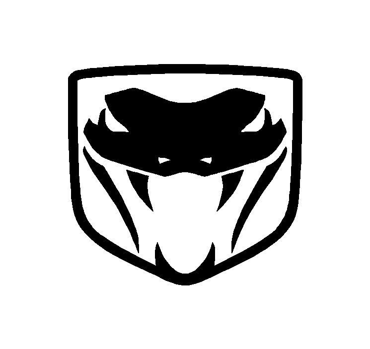 viper‑fangs‑logo‑vinyl‑sticker‑truck‑smooth‑surface