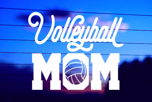 Volleyball Mom 3 vinyl die cut decal for cars trucks laptops windows