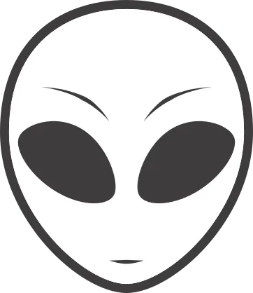 Alien Face Sticker Die Cut Vinyl Decal