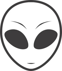Alien Face Sticker Die Cut Vinyl Decal