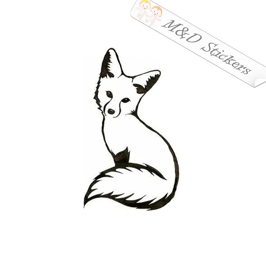 2x Fox Vinyl Decal Die Cut Vinyl Decal