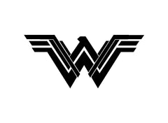 wonder-woman-symbol-vinyl-sticker black die cut decal for vehicle windows laptops