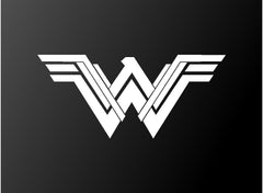wonder-woman-symbol-vinyl-sticker white die cut decal for vehicle windows laptops