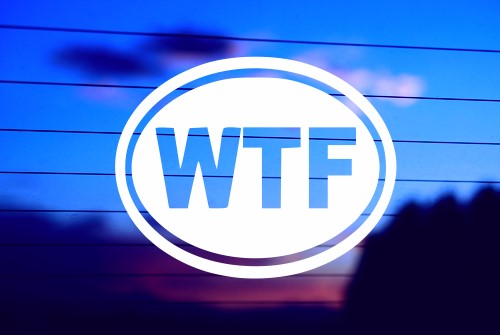 wtf vinyl decal