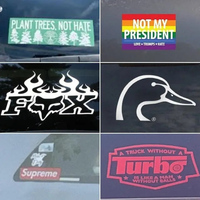 r/regularcarreviews - PLANT TREES. NOT HATE NOT MY PRESIDENT LOVE Die Cut Vinyl Decal